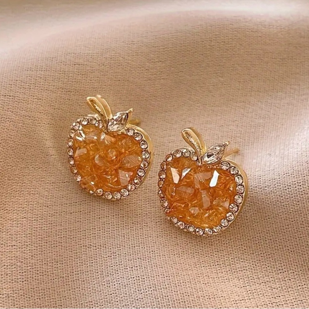 Apple stud earrings